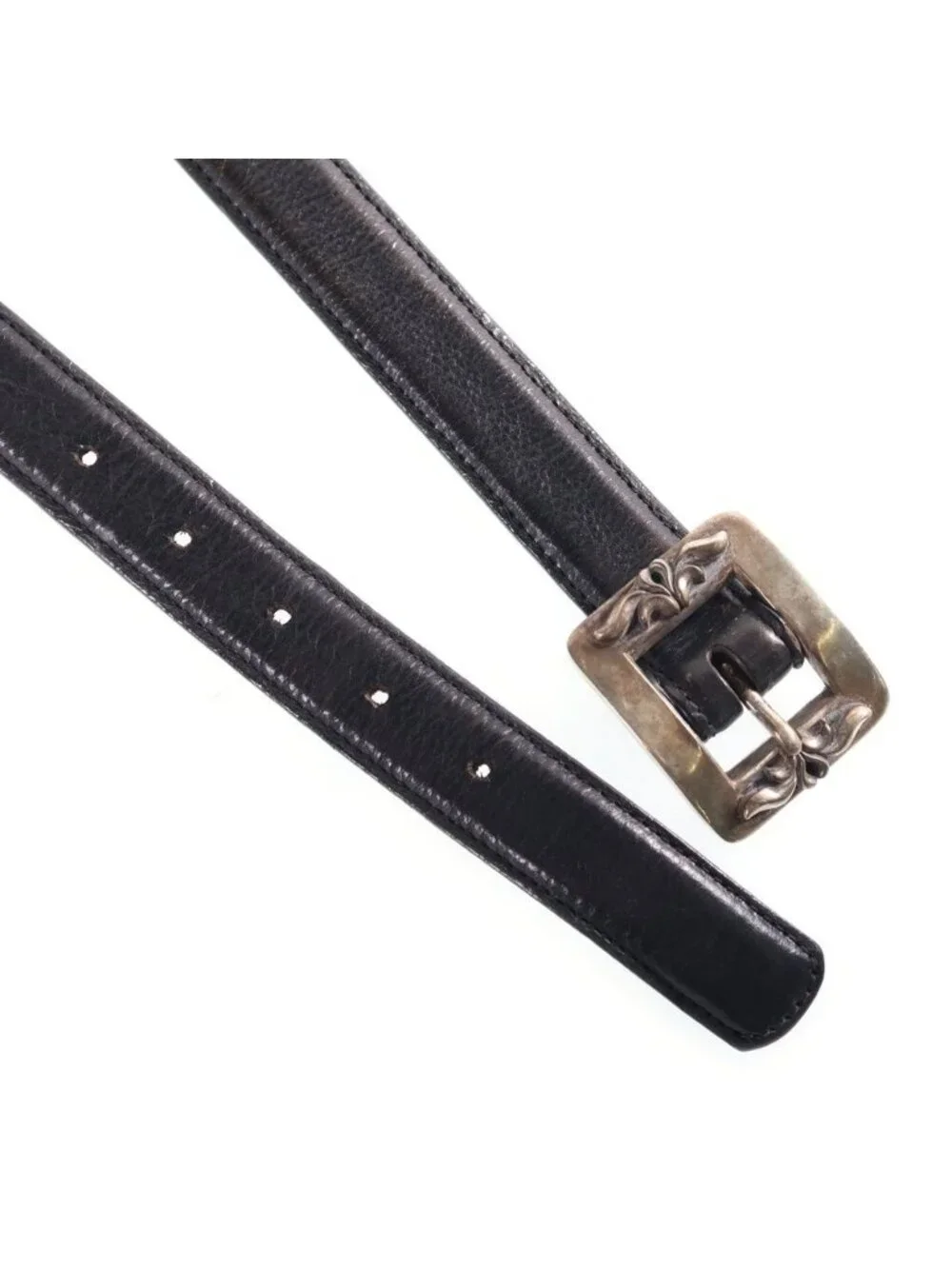 Chrome Hearts Blt Otj 1.0 Leather Belt Black Silver